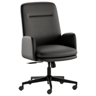 Black ergonomic office chair front view