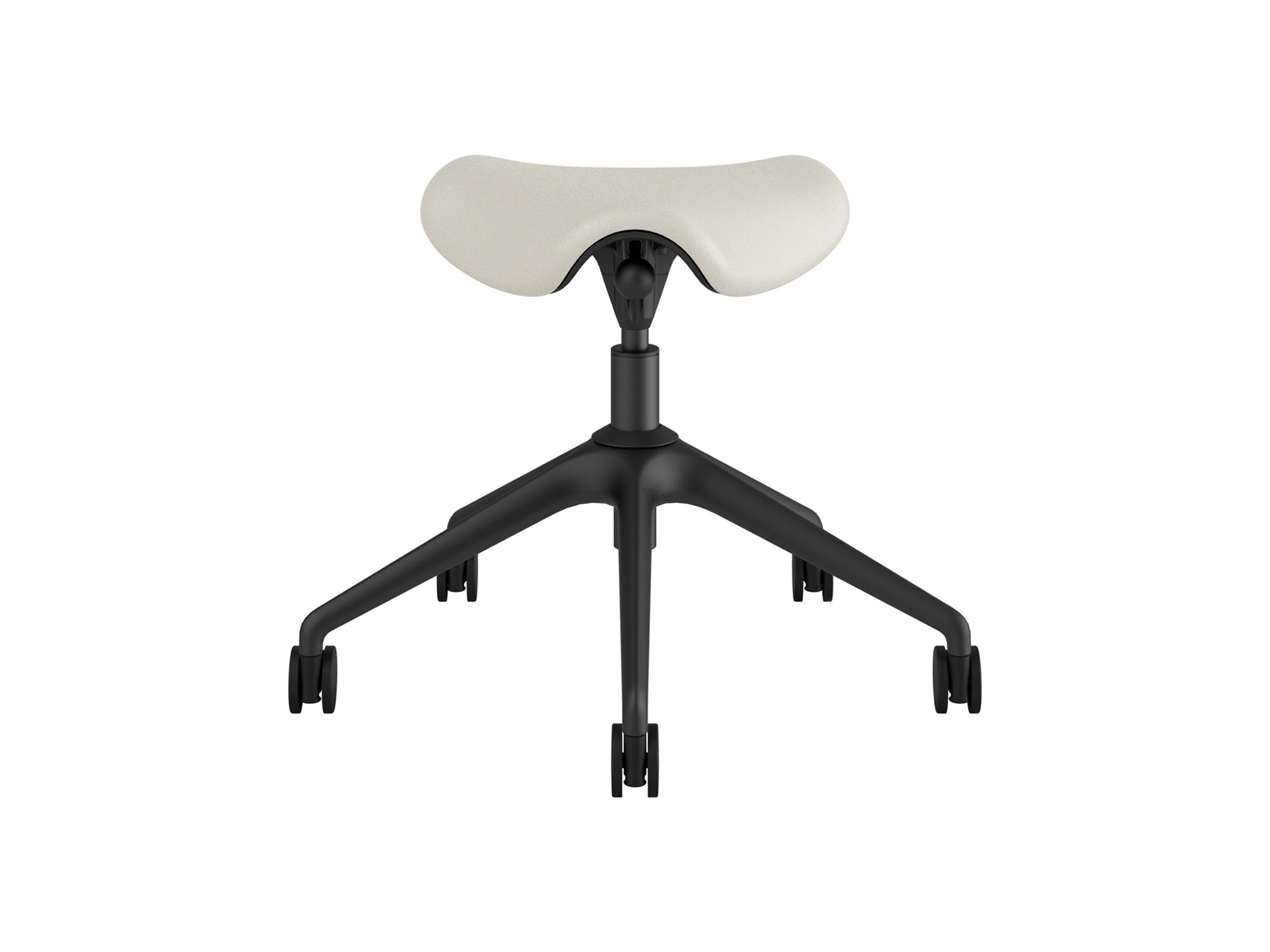 Front view of white active stool