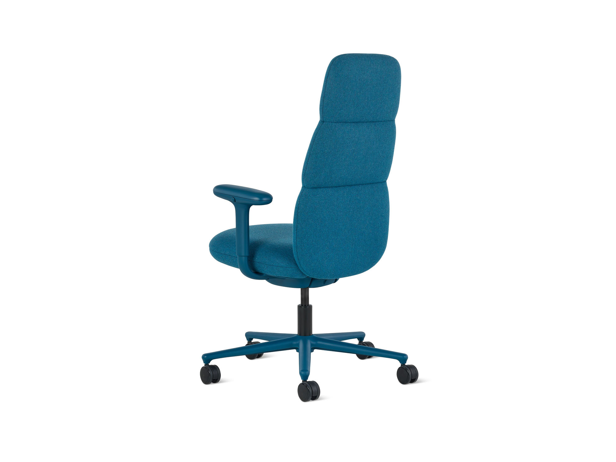 Peacock herman miller asari high back desk chair back view