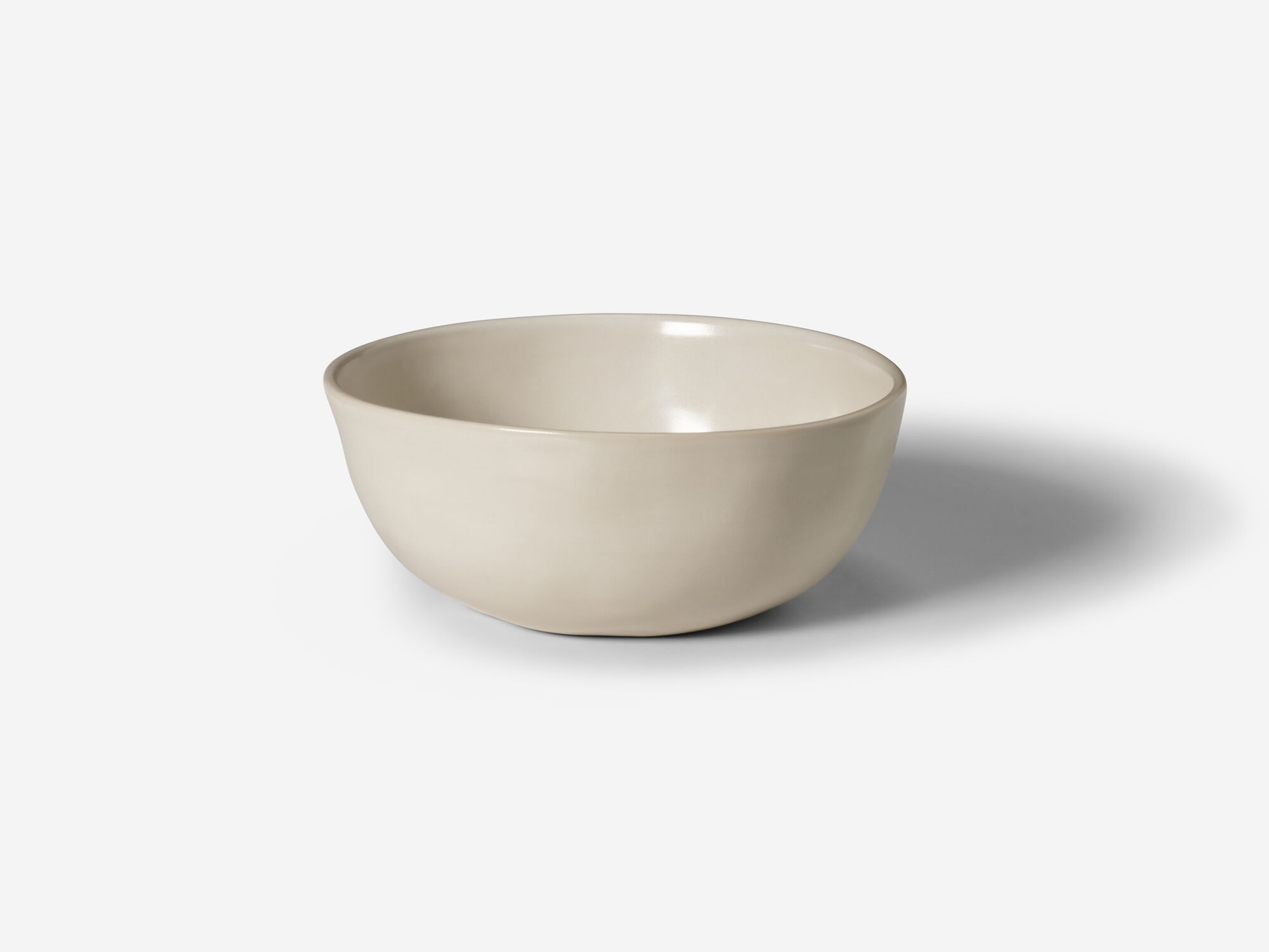 Front view of stoneware salad bowl