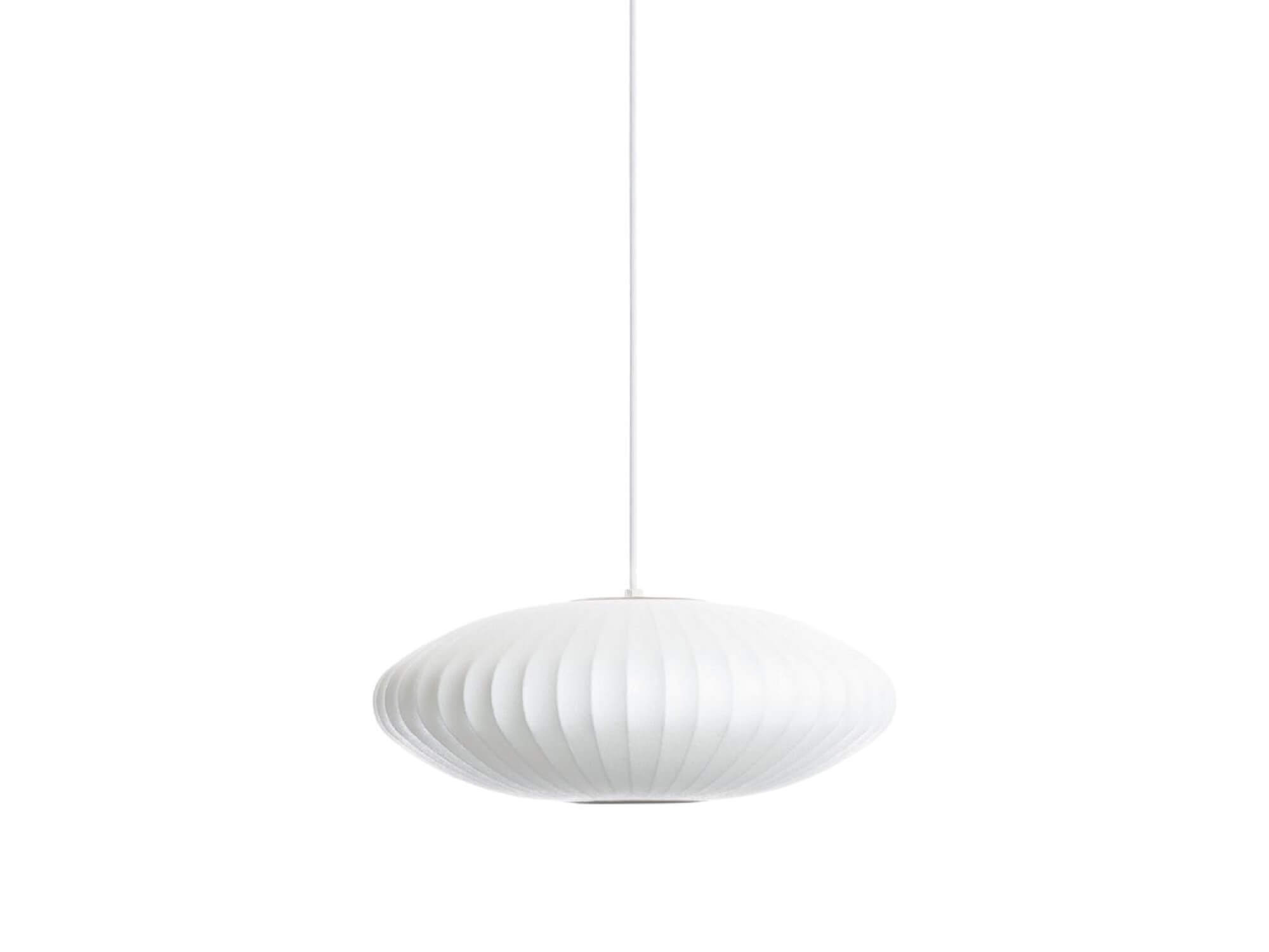 Front view of the small Nelson Saucer Bubble Pendant Lamp