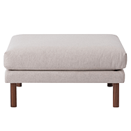 Beige modern ottoman front view