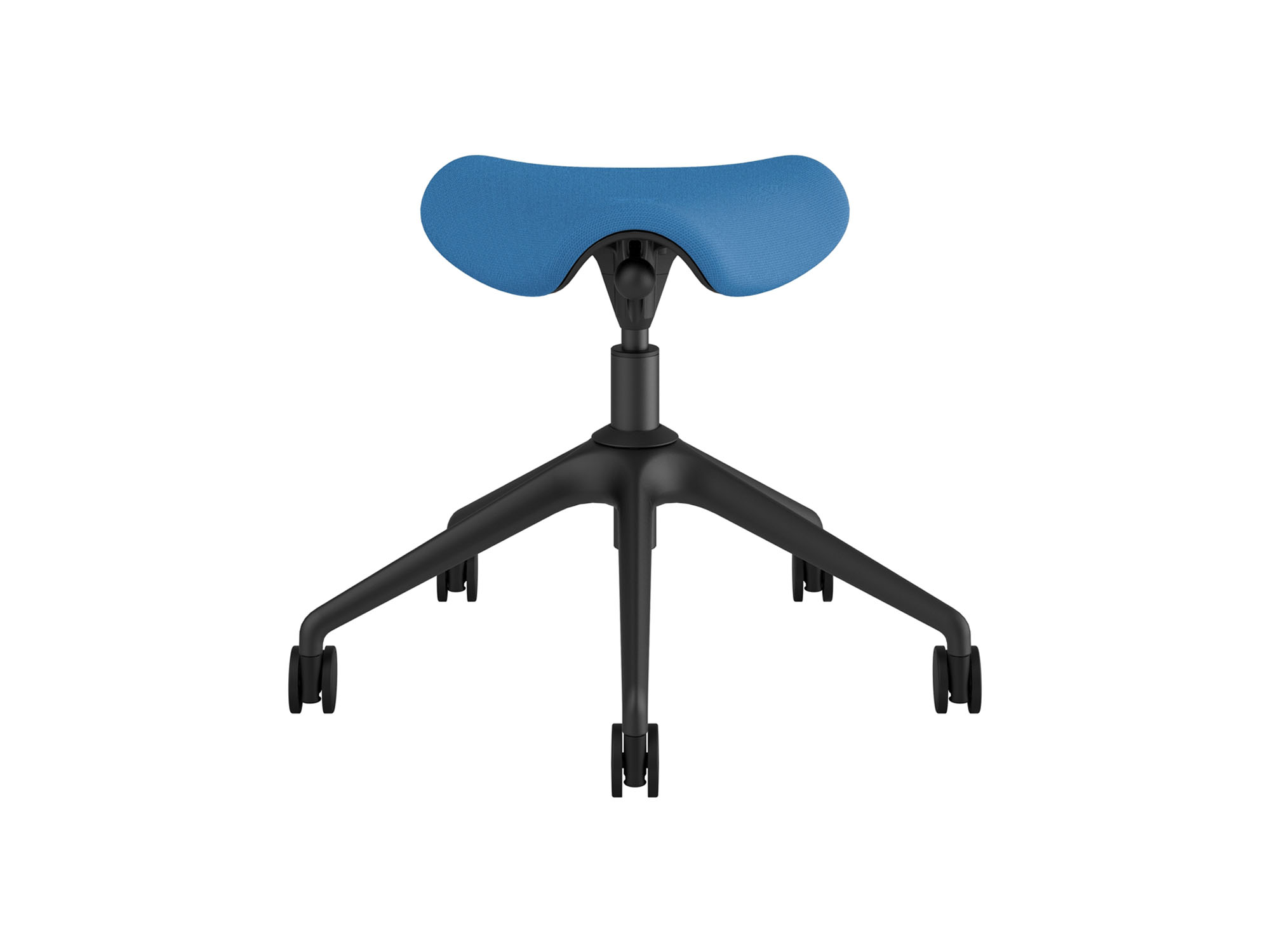 Front view of blue active stool