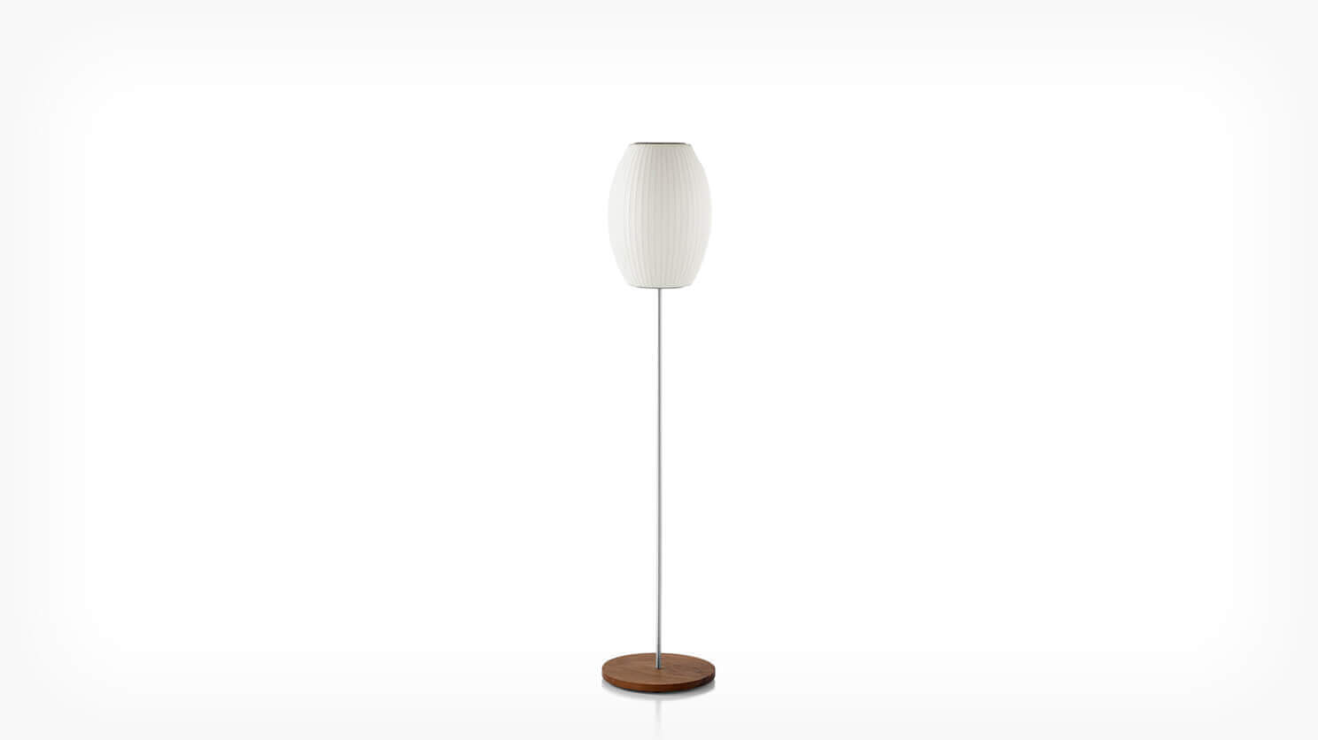 Nelson Cigar Lotus Floor Lamp Walnut Eq3
