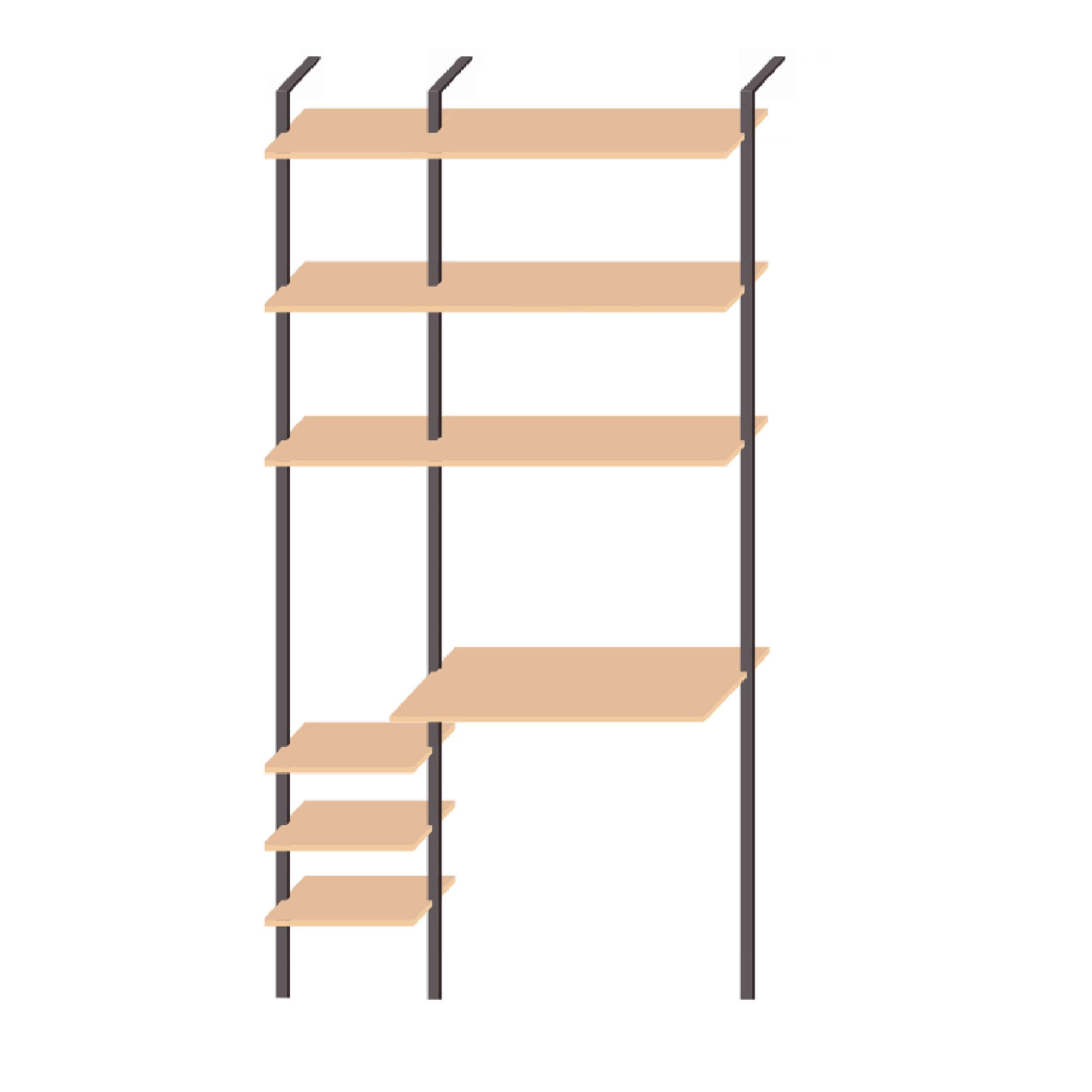 Climb Desk Shelving Units Shop This Eq3 Ladder Shelf Desk