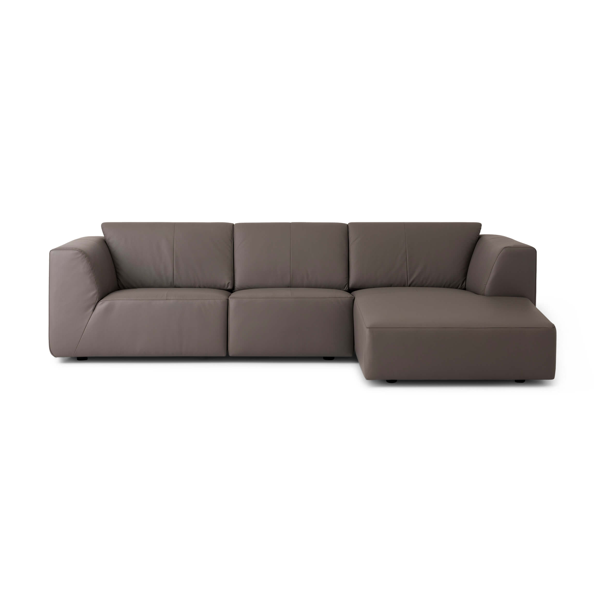 Morten 3-Piece Sectional Sofa with Chaise - Leather | EQ3