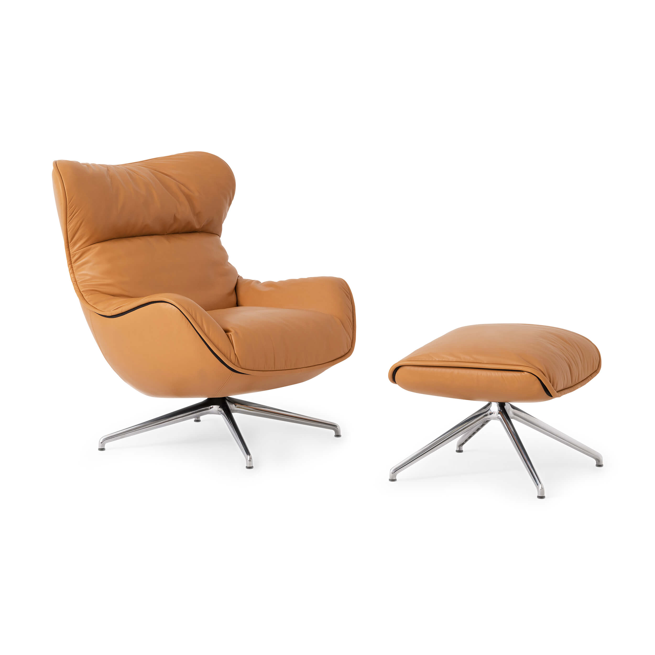 Arie Chair & Ottoman Coachella Cognac EQ3